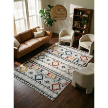 Rose'n Home Arte VN012 Iskandinav Desenli Renkli Dekoratif Şönil Halı