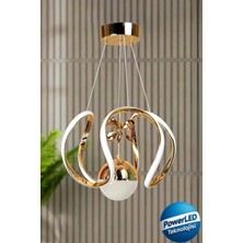 Luna Lighting Clasy Model Gold Kaplama Metal Salon Mutfak Oturma Yatak Odası Modern LED Beyaz Işık Avize