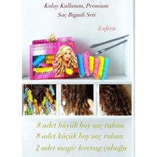 Lufern Kolay Kullanım Premium Saç Bigudi Seti Magic Leverage Parlak Hacimli Kuaför Bukle Canlı Saç Şekli