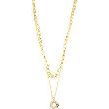 Royaleks Çoklu Ay Yıldız Kolye - Altın