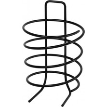 19 cm Metal Saç Kurutma Makinesi Standı – Spiral Tasarımlı Masaüstü ve Duvar Tipi Fön Makinesi Tutucu