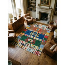 Rose'n Home Arte VN015 Etnik Desenli Renkli Dekoratif Şönil Halı