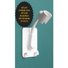 Bluvex Duş Başlık Tutucu Yapışkanlı Duş Başlığı Tutucu Ayarlanabilir Duş Başlığı Tutucu Delme Gerektirmez