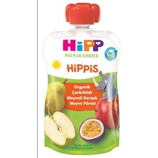 Hipp Organik Çarkıfelek Meyveli Karışık Meyve Püresi 100 gr ( 8 Li )