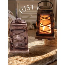 Poplaris Ahşap Tuz Lambası El Işçiliği.