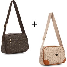 Sannora Bags Kadın Omuz Çantası – Şık Desenli ve Deri Detaylı Moda Çantası, Günlük Kullanım Için Mükemmel