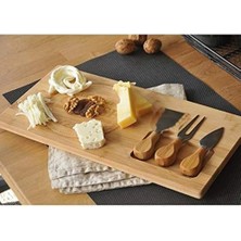 Diğer Bambu Peynir Sunum Tabağı, Meyve Yiyecek Tahta Sunum Tabağı 4 Parça
