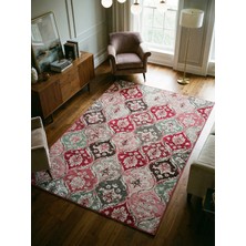 Rose'n Home Arte VN023-1 Vintage Çiçek Figürlü Dekoratif Şönil Halı