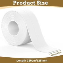 Sızdırmazlık Bandı Banyo Mutfak Lavabo Küvet Duş Teknesi Su Geçirmez Kenar Bant (320 Cm)