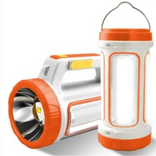 Turuncu Gold Police Solar ve Şarjlı El Feneri 3W Projektör