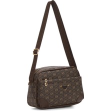 Sannora Bags Kadın Omuz Çantası – Şık Desenli ve Deri Detaylı Moda Çantası, Günlük Kullanım Için Mükemmel