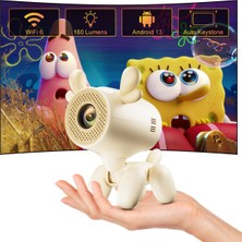 Mini Projektör JY320, 1280X720, Android 13, 1080P, Bluetooth 5.0, Taşınabilir