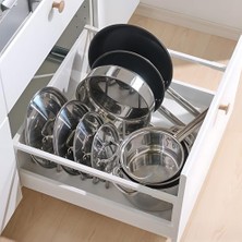 New Variera Tencere Kapağı Düzenleyici Paslanmaz Çelik Çok Amaçlı Ayarlanabilir Uzunluk "2 Paket"