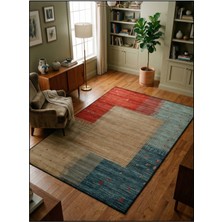 Rose'n Home Arte VN017 Modern Desenli Geometrik Figürlü Renkli Dekoratif Şönil Halı