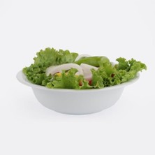 Porselen Salata Kasesi Çok Amaçlı Sunum Tabağı 23 cm Porselen Kase Beyaz Kase