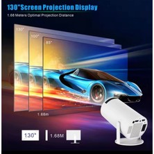 HY300PRO Taşınabilir Ultra Hd Projektör, Android 12, 200" Ekran, Wi-Fi Destekli