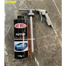 Astro Pro Havalı Zift Tabancası Pütür Tabancası Carwel Pütür Siyah Renk 1kg