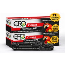 Ero Print Canon CRG 071 / 5645C002AA Çipsiz Muadil Toner - 1200 Sayfalık - 2'li Avantaj Menü