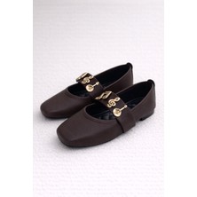 ModaFrato MELODY Kemerli Babet Günlük Kadın Ayakkabı Mary Jane Ev Babeti