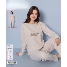 Meynur Moda Kışlık Kalın Kumaşlı Bayan Interlok Pijama Takımı