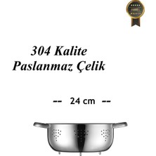 Belirtilmemiş Arsel Paslanmaz Çelik 304 Kalite Makarna Süzgeci 24CM