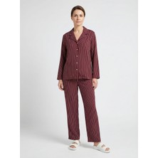 Love Giyim Çizgili Pijama Takımı