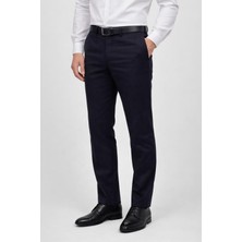 Yazı Caserta Klasik Fit Likralı Erkek Kanvas Pantolon - 7515