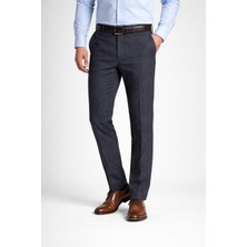 Yazı Caserta Klasik Fit Likralı Erkek Kanvas Pantolon - 7515