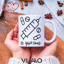 Vuao Doktor Özel Isimli Kupa Bardak ,doktor Arkadaşa/eşe Hediye Isim Yazılı Baskılı Kupa, Doktorlara Özel