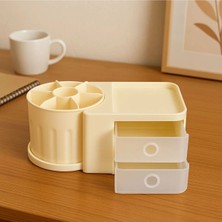 Yzhome Plastik Çekmeceli Masaüstü Organizer Takı Toka Aksesuar Saklama Düzenleme Kutusu Kutu Saklama Kabı