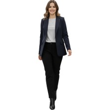 Noxs Yeni Sezon Kol Fermuar Detaylı Şık Blazer Ceket