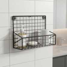 Go Dekor Banyo ve Mutfak Rafı Baharatlık Rafı Tek Gözlü Yeni Ölçü 23X30X15CM