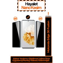 Mietubl Motorola Edge 30 Fusion Uyumlu Hayalet Nano Ekran Koruyucu | 30° Gizlilik Filtreli, Kenarsız Tam Şeffaf, Kırılmaz Esnek Polymer Zırh