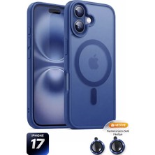 Tech&bello accessories Iphone 17 Uyumlu Kılıf Magsafe Özellikli Kamera Lens Hediyeli Parmak Izi Tutmaz Koruyucu Kapak