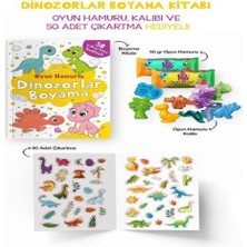 Colezium Dinozorlar Boyama Kitabı - Oyun Hamurlu - 3 Yaş +