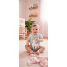 O&G Collection Unicorn Pamuklu Organik 4 Katlı Multi Müslin Ahşap Diş Kaşıyıcı Oyuncak / Bebek Odası Dekor