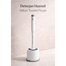 Noctis Nest Silikon Tuvalet Fırçası Deterjan Hazneli Hijyenik Standlı Basınca Duyarlı