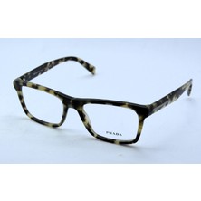 Praada. Lınae Rosa VPR06R 53 Tfg 101  Dikdörtgen  Havana Kahverengı Unısex Gözlük