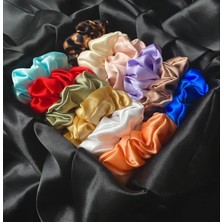Handmade 4+1 Karışık Renk ve Desen Lastikli Scrunchies Tokalar (Hediyelik-Düğün-Kına-Nişan Için)