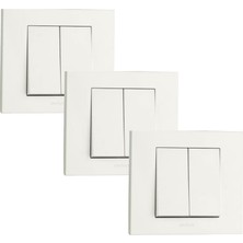 Ovivo Grano Ikili Anahtar, Komütatör Çerçeveli 3 Adet Sıva Altı