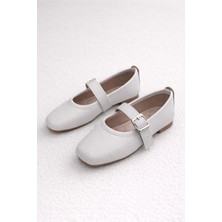 ModaFrato Rossa Kemerli Babet Günlük Kadın Ayakkabı Mary Jane Ev Babeti