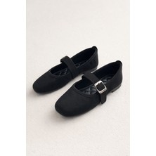 ModaFrato Rossa Kemerli Babet Günlük Kadın Ayakkabı Mary Jane Ev Babeti