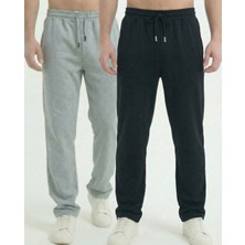Erkek 2'li Baggy Bol Paça Oversize Relaxed 4 Mevsim Eşofman Altı Bol Paça 2 Iplik Tam Kalıp