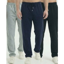 Erkek 3'lü Baggy Bol Paça Oversize Relaxed 4 Mevsim Eşofman Altı Bol Paça 2 Iplik Tam Kalıp