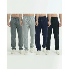 Erkek 4'lü Baggy Bol Paça Oversize Relaxed 4 Mevsim Eşofman Altı Bol Paça 2 Iplik Tam Kalıp