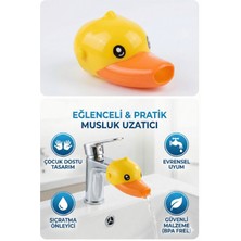 Lovyco ® Çocuklar Için Eğitici ve Güvenli Musluk Uzatıcı Genişletici Başlık Aparatı Ördek Figürlü