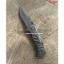 Alaska Carbon Çelik Özel Cep Çakısı Kamp Çakısı Çelik Gövde Klipsli Çakı 22CM BS13