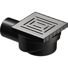 5606979 Duş Kanalı, Yandan Çıkışlı, 10X10 Cm, Dk 800 Kapak, Mat Krom