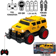Giffy Oyuncak 1:20 Uzaktan Kumandalı Pilli Full Fonksiyon Işıklı Drift Atabilen Offroad Yüksek Teker Araba Jeeep
