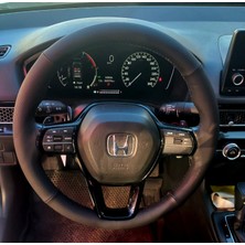 Hasbay Dikişli Direksiyon Kılıfı Siyah / Noktalı Deri Siyah Dikişli Honda Civic Accord